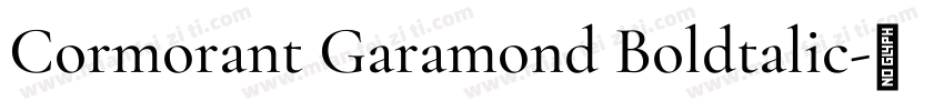 Cormorant Garamond Boldtalic字体转换